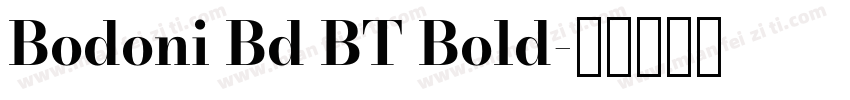 Bodoni Bd BT Bold字体转换